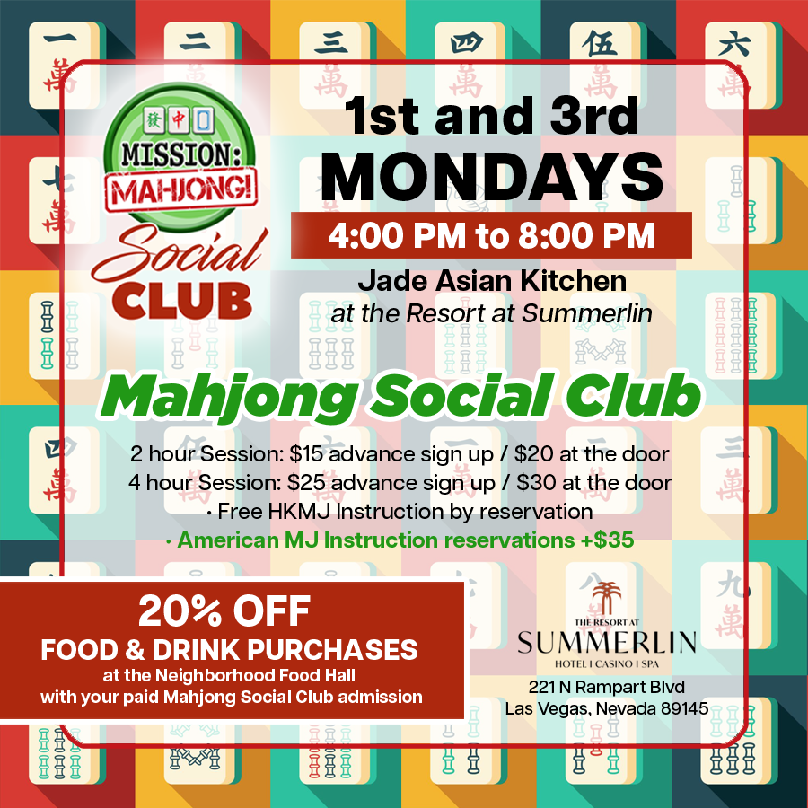 Mission: Mahjong! Las Vegas Mahjong event in Las Vegas: Mahjong Social Club at the Resort at Summerlin